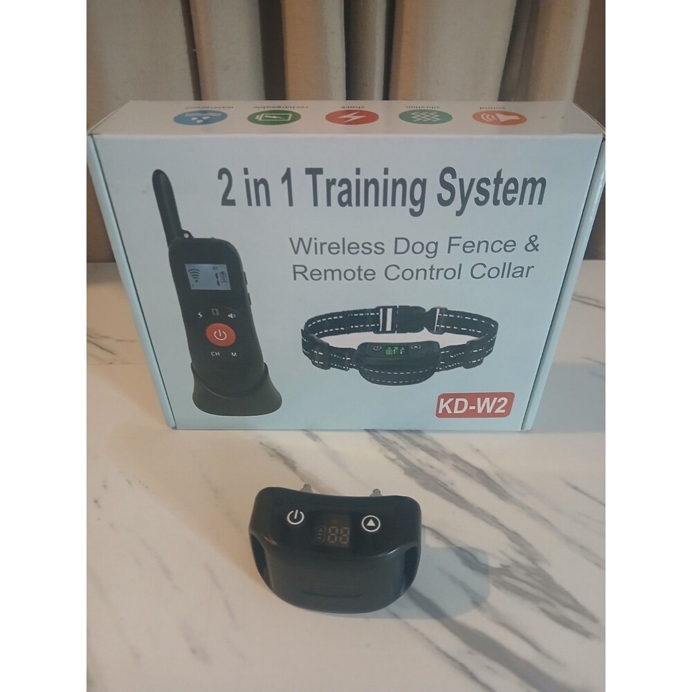 Wireless Dog Fence, 2 in 1 Electric Fence & Training Collar Receiver